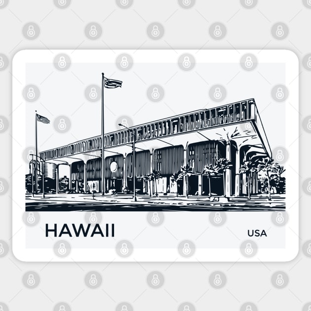 Hawaii State USA Sticker by Lakeric